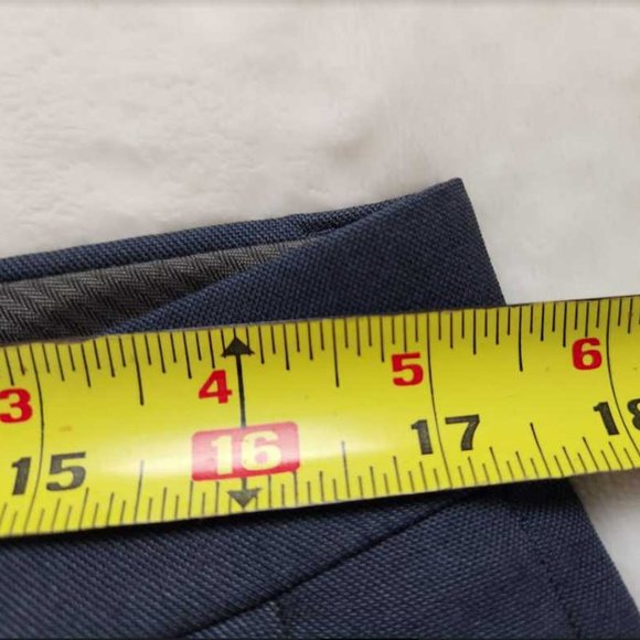 Men's 34x34 Kenneth Cole Reaction stretch modern fit flat front dress pant navy - Picture 10 of 13